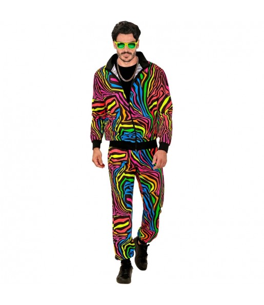 Costume pour homme Survêtement avec imprimé fluo