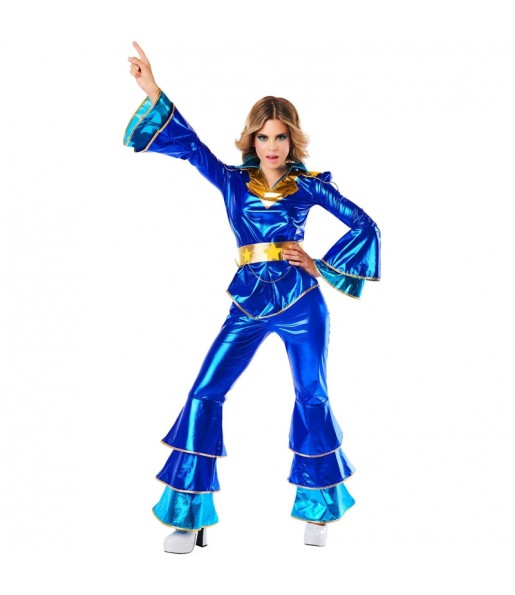 Costume Disco Abba bleu femme