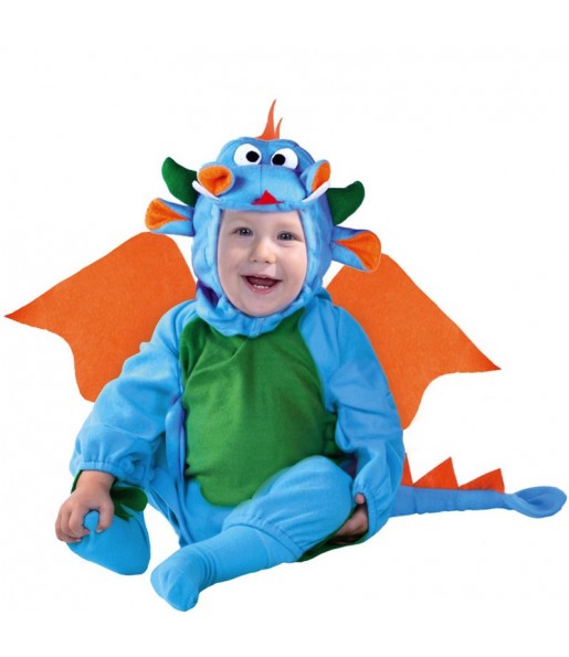 Déguisement Dragon bleu bébé