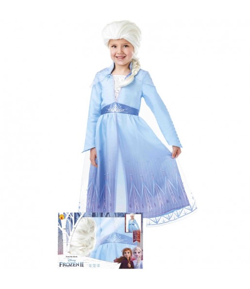 Déguisement Elsa Frozen avec perruque fille