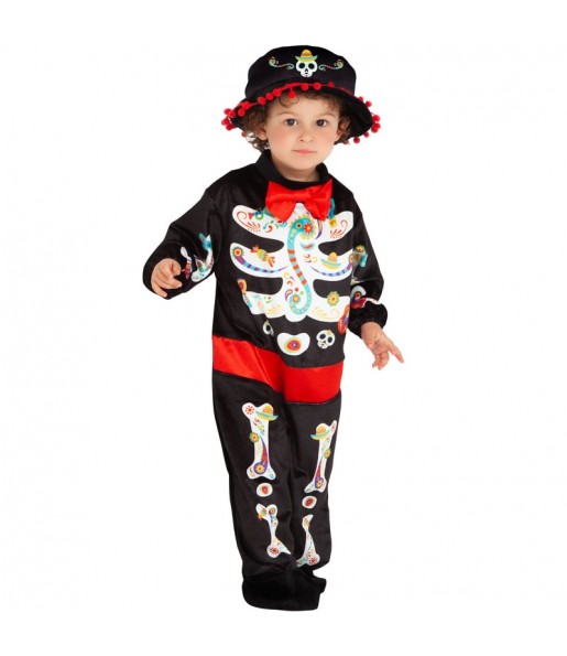 Costume Catrin Squelette avec chapeau bébé