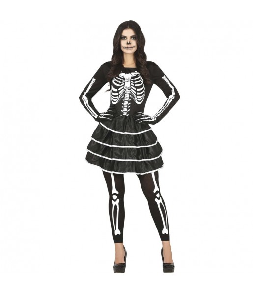 Costume Squelette en jupe femme
