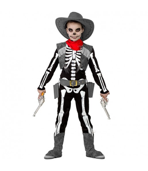 Déguisement Squelette Cowboy garçon
