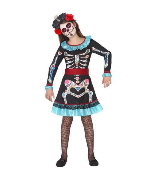 Costume Squelette mexicain fille