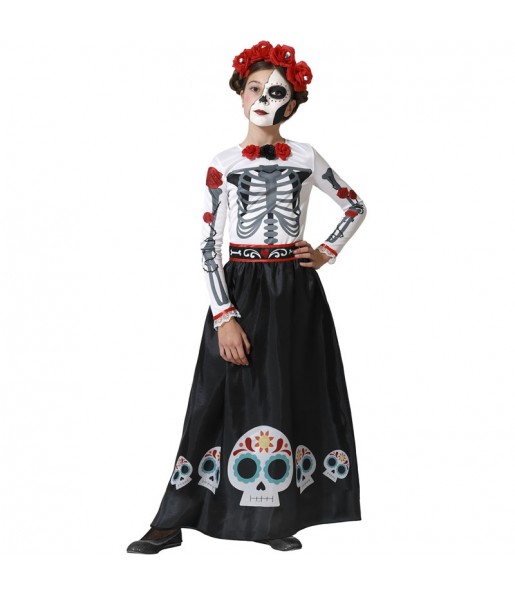 Costume Squelette mexicain Catrina fille