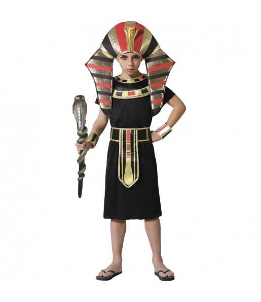 Costume Pharaon noir et or garçon
