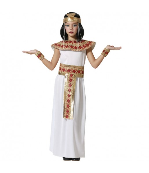 Costume Pharaonne blanche et dorée fille