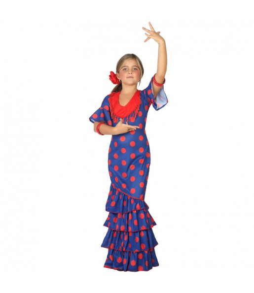 Déguisement Flamenco Bleu pour fille