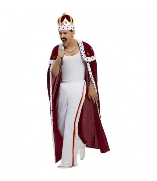 Déguisement Freddie Mercury avec cape royale homme