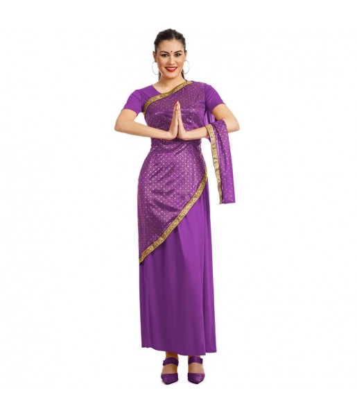 Costume Hindou Bollywood violet femme