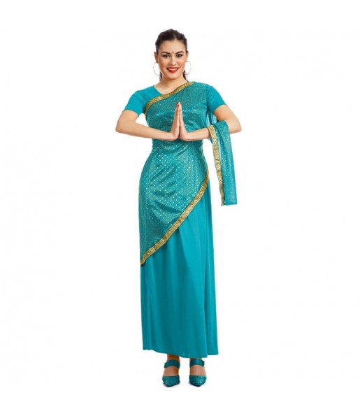 Costume Hindou Bollywood turquoise femme