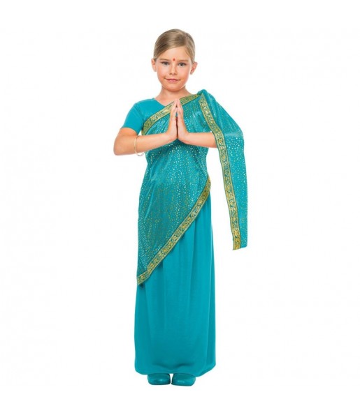 Costume Hindou Bollywood turquoise fille