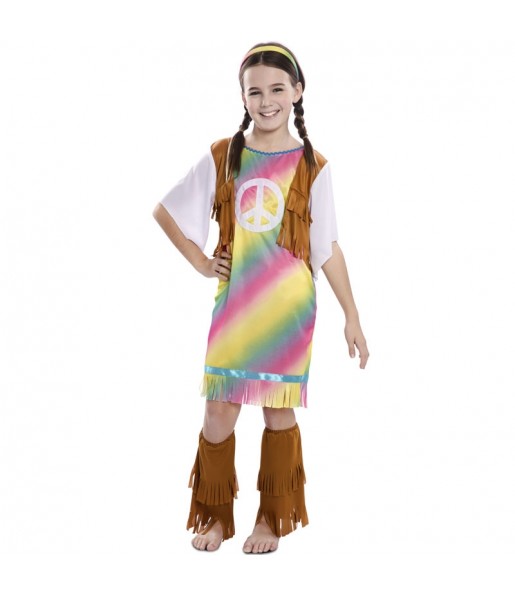 Déguisement Hippie Rainbow fille