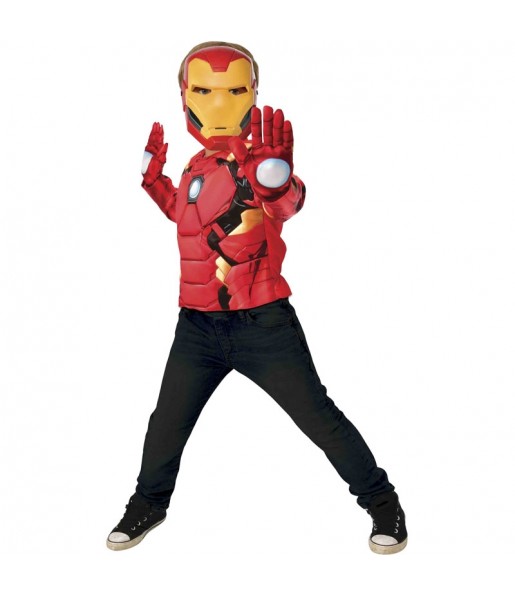 Déguisement Iron Man poitrine musclée garçon