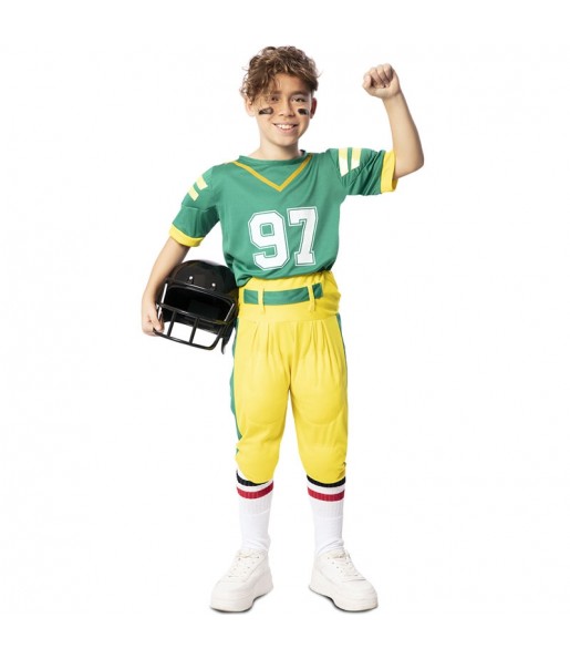 Costume Joueur de football américain vert garçon