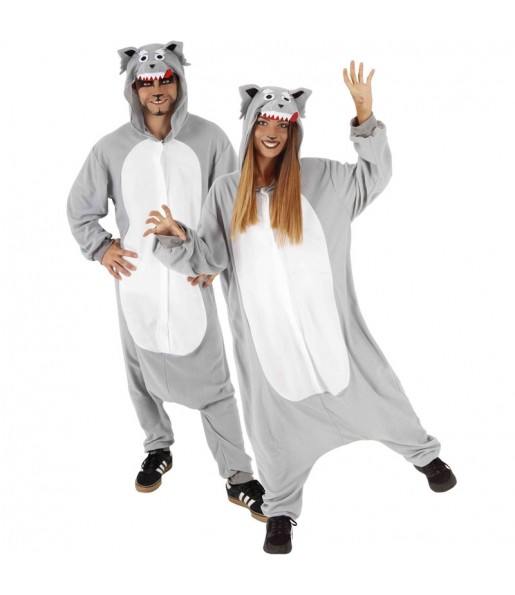 Déguisement Loup Féroce kigurumi adulte