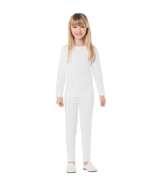 Costume Justaucorps blanc à 2 pièces garçon et fille