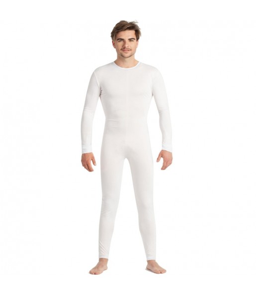 Déguisement Justaucorps blanc spandex homme