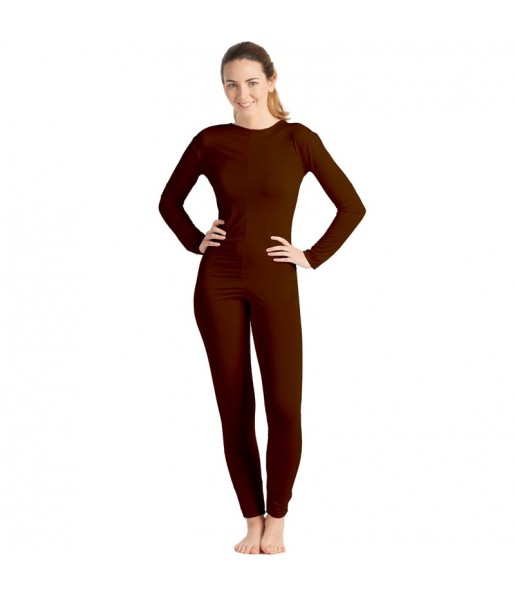 Déguisement Justaucorps marron spandex femme