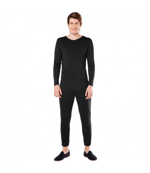 Costume pour homme Justaucorps noir à 2 pièces