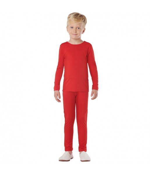 Costume Justaucorps rouge à 2 pièces garçon et fille