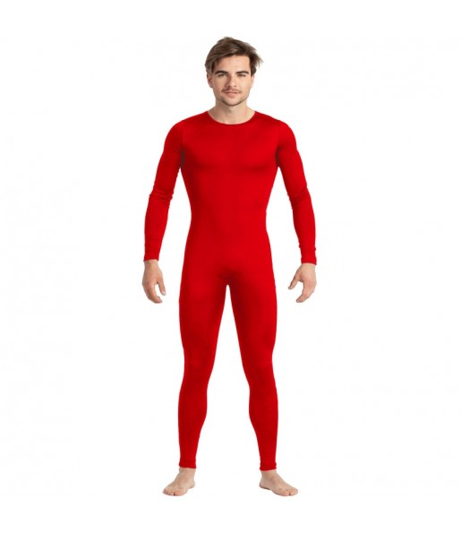 Déguisement Justaucorps rouge spandex homme