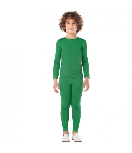 Costume Justaucorps vert à 2 pièces garçon et fille