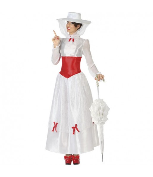 Déguisement Mary Poppins Blanc femme