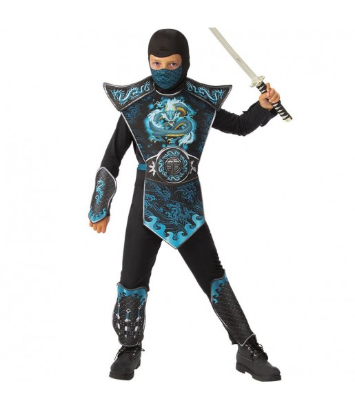 Costume Ninja Dragon bleu garçon