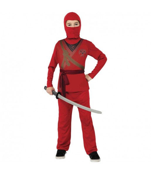 Costume Ninja Crâne rouge garçon
