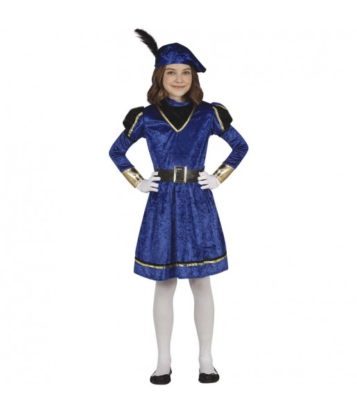 Costume Page royale bleue fille