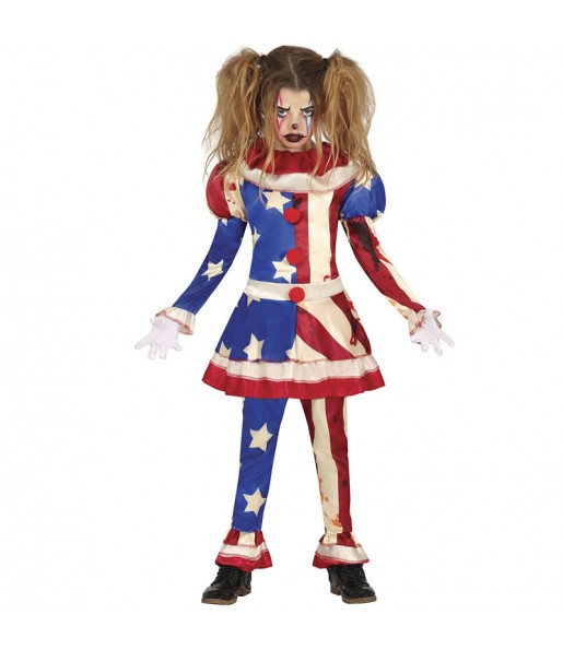 Costume Clown patriote fille