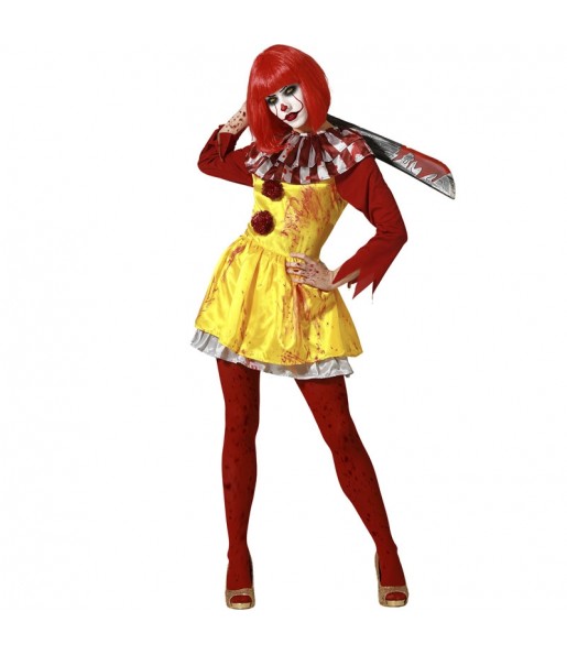 Costume Clown MacDonald sanglant femme