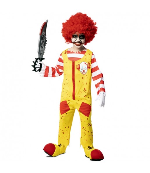 Costume Clown tueur Ronald McDonald garçon