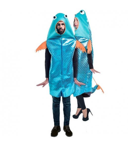 Costume adulte Poisson bleu