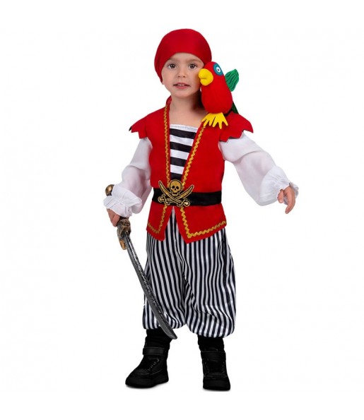 Costume Pirate avec perroquet garçon