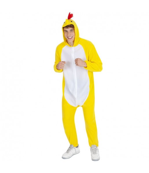 Costume adulte Poulet jaune kigurumi