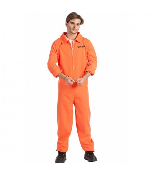 Costume prisonnier orange homme