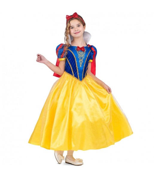 Costume Princesse Blanche-Neige avec cape fille