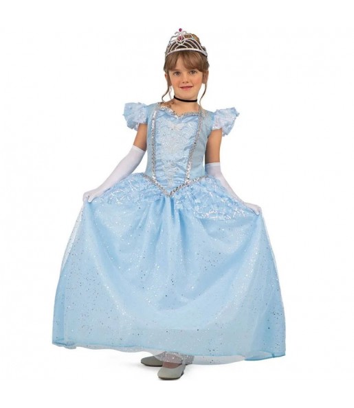 Costume Princesse Cendrillon bleue fille