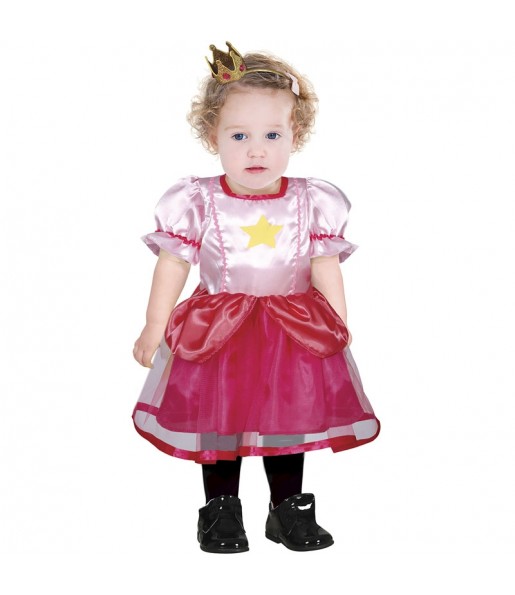 Costume Princesse rose avec étoile bébé