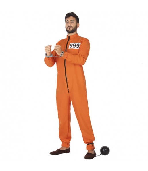 Costume pour homme Prisonnier en uniforme orange