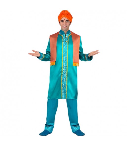 Costume pour homme Roi hindou bleu