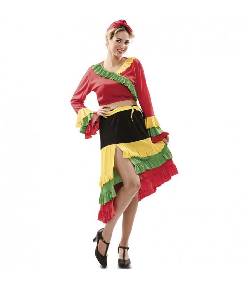 Déguisement Rumba multicolore femme