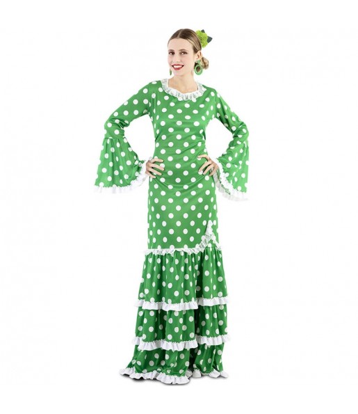 Déguisement Danseuse Flamenco Vert femme