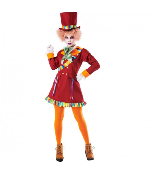 Costume Chapelière folle arc-en-ciel femme