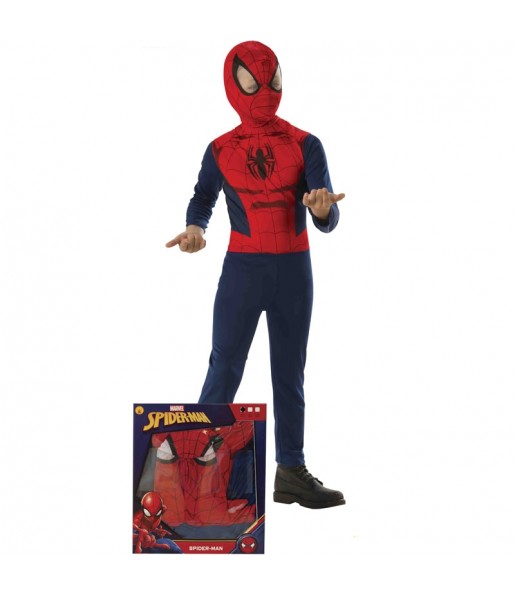Costume Spiderman classique dans sa boîte garçon