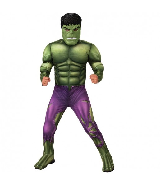 Costume Super-héros de luxe Hulk garçon