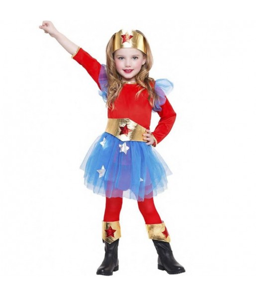 Déguisement Super-héroïne Wonder Woman pour fille