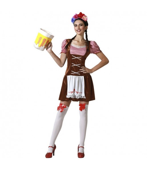Costume Tyrolienne Oktoberfest marron femme